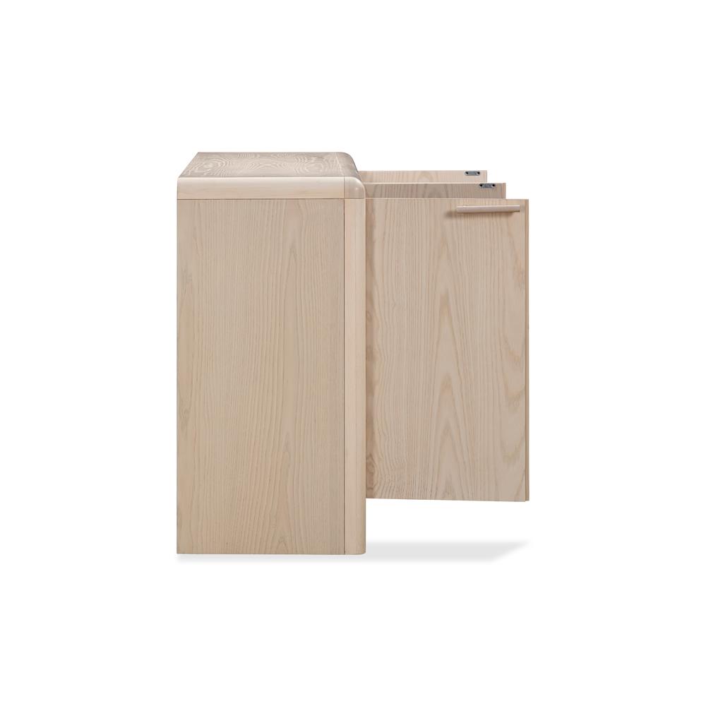Liv Four Door Ash Wood Sideboard in White Sand