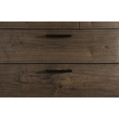 Boracay Five Drawer One Door Walnut Sweater Chest in Wild Oats Brown (2024)
