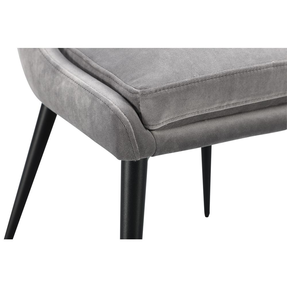 Winston Upholstered Metal Leg Dining Chair in Goose and Black, set of 2