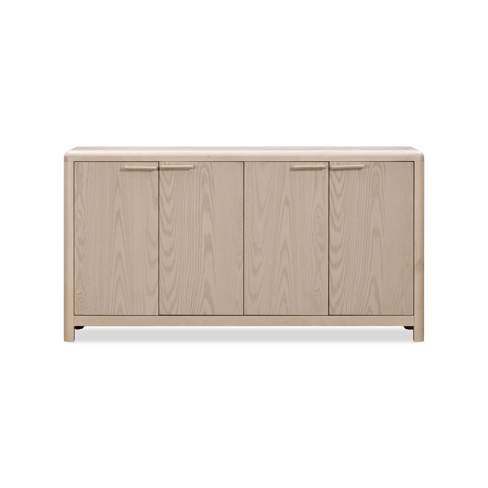Liv Four Door Ash Wood Sideboard in White Sand