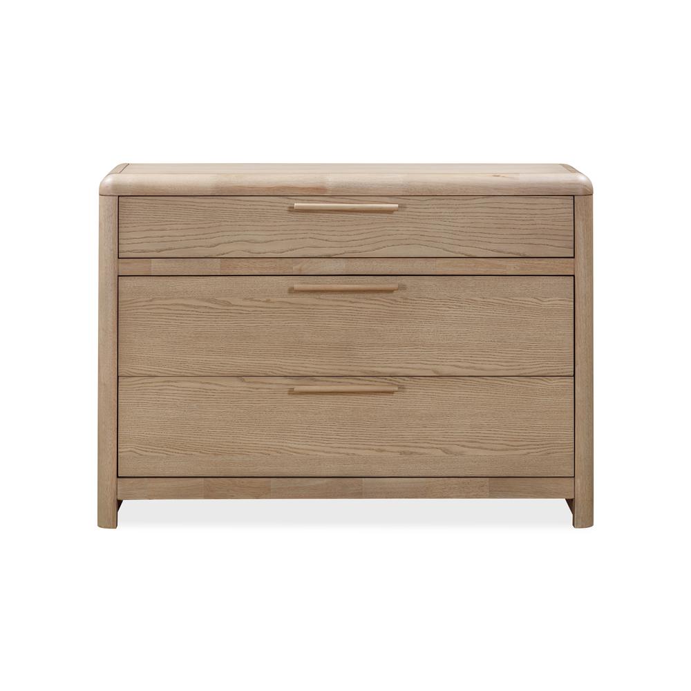 Furano Three Drawer Ash Wood Bachelor Chest in Ginger