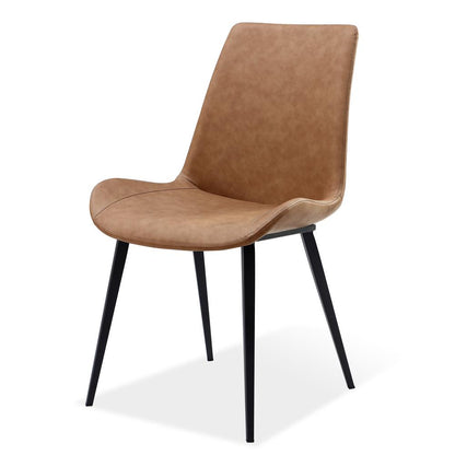 Nicoya Upholstered Dining Chair in Buckskin Synthetic Leather, set of 2