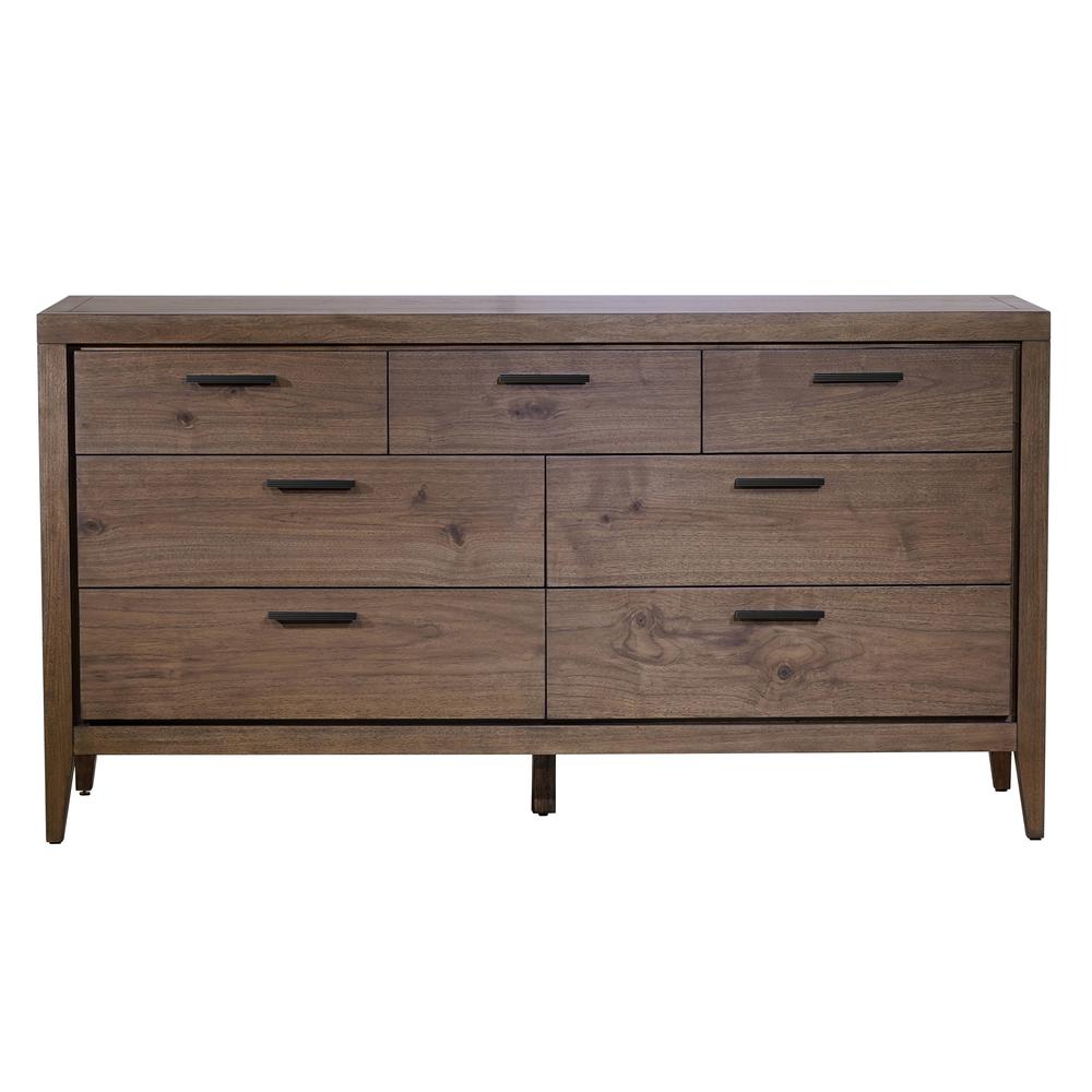 Boracay Seven Drawer Walnut Dresser in Wild Oats Brown (2024)