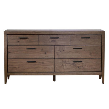 Boracay Seven Drawer Walnut Dresser in Wild Oats Brown (2024)