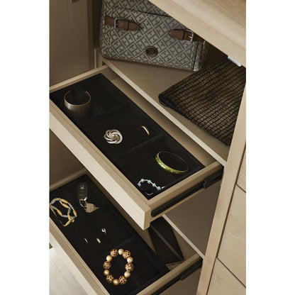 Camden Six Drawer One Door Oak Wood Chest in Chai