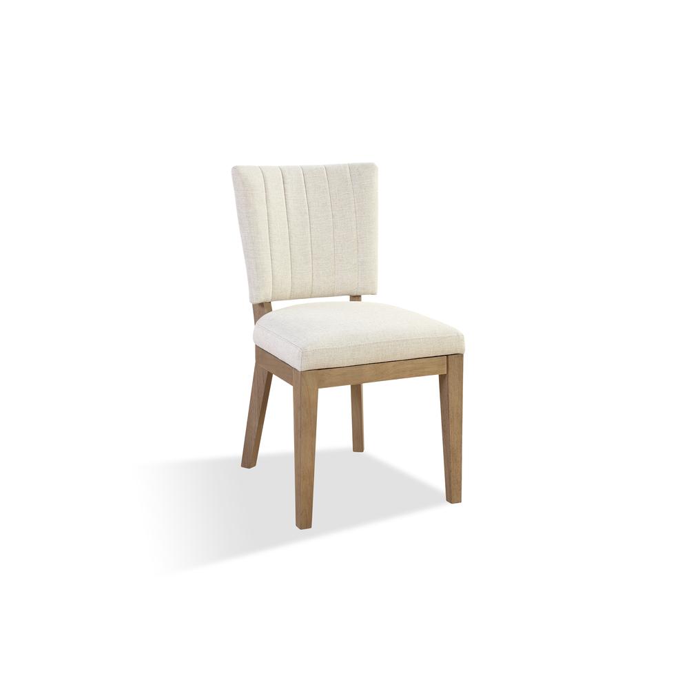 Sumner Channel Back Upholstered Dining Chair in Natural, set of 2