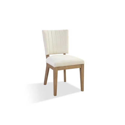 Sumner Channel Back Upholstered Dining Chair in Natural, set of 2