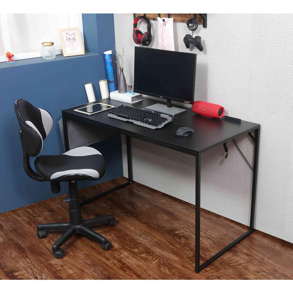 Small Computer Desk Simple Style Writing Desk, White/Pink