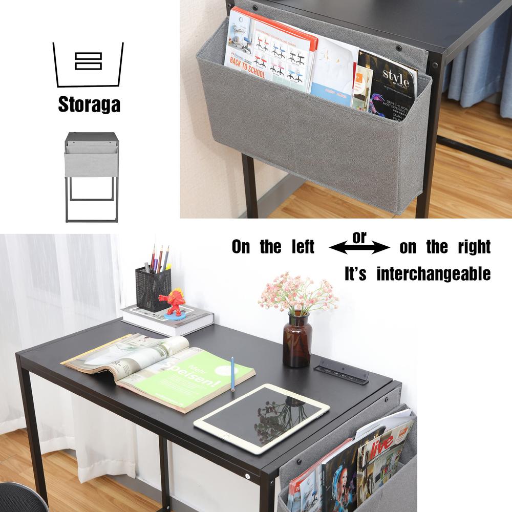 Small Computer Desk Simple Style Writing Desk, White/Pink