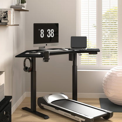 K314 Corner Electric Height Adjustable Standing Desk, Black