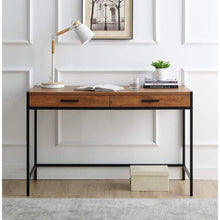 2 Drawer Writing Desk, Mahogany Brown