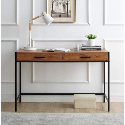 2 Drawer Writing Desk, Mahogany Brown