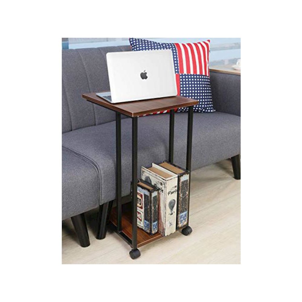 Side End C Table For Sofa, Walnut