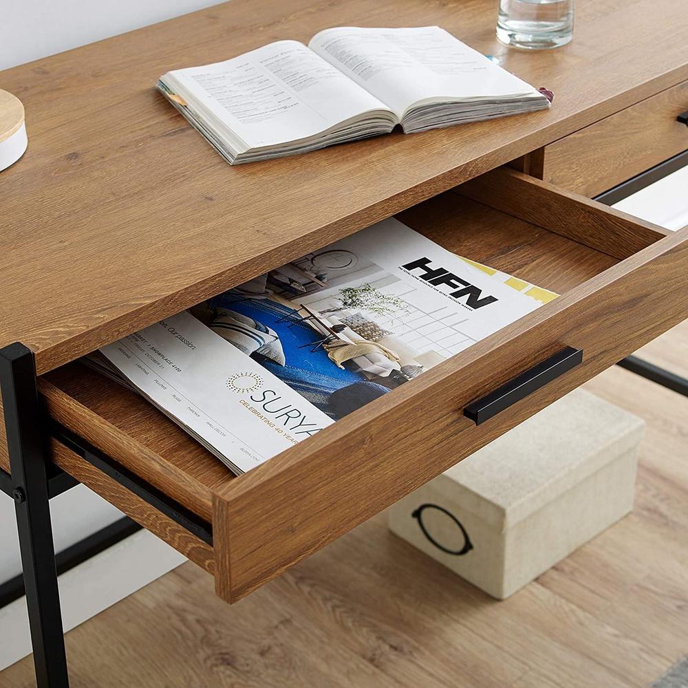 2 Drawer Writing Desk, Mahogany Brown