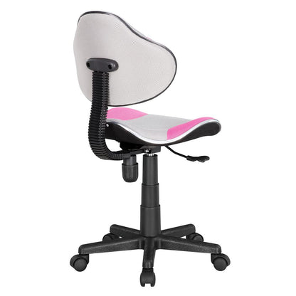 Home Office Low Back Computer Executive Chair, Grey/Pink