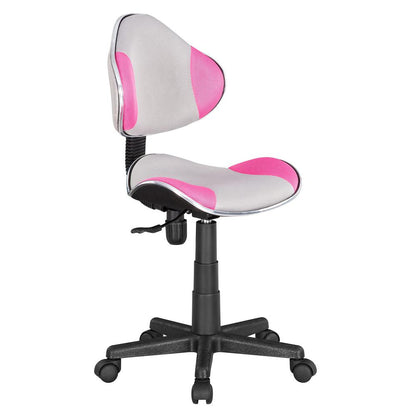 Home Office Low Back Computer Executive Chair, Grey/Pink