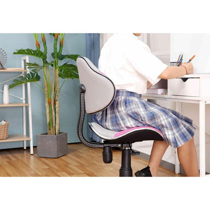 Home Office Low Back Computer Executive Chair, Grey/Pink