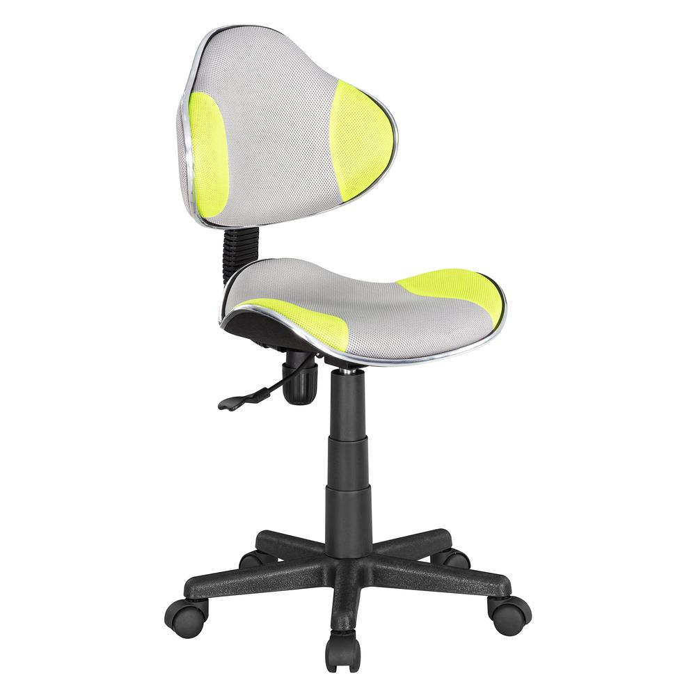 Home Office Low Back Computer Executive Chair, Grey/Green