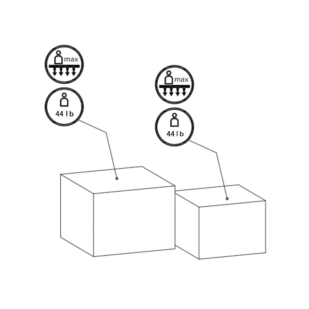 Nesting Coffee Tables - Set of 2 Square Faux Marble Design,Marble white