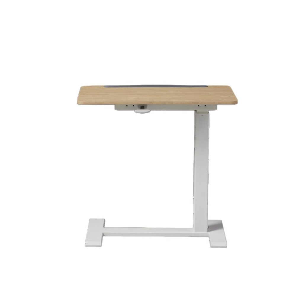 K30016 Electric Height Adjustable Standing Desk With Drawer, Natural/White