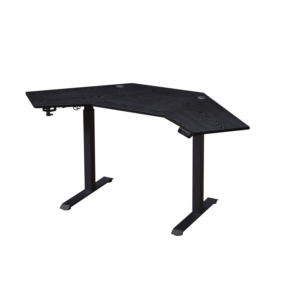 K314 Corner Electric Height Adjustable Standing Desk, Black
