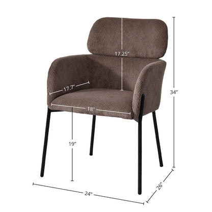 Allegra Dining Chair - Corduroy Brown