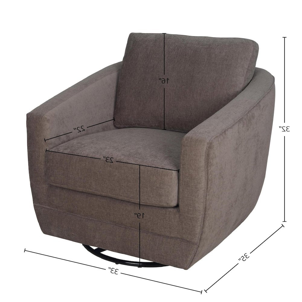 Baltimo Swivel Glider - Pecan Brown