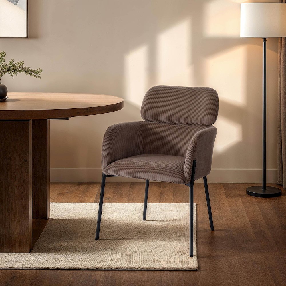 Allegra Dining Chair - Corduroy Brown