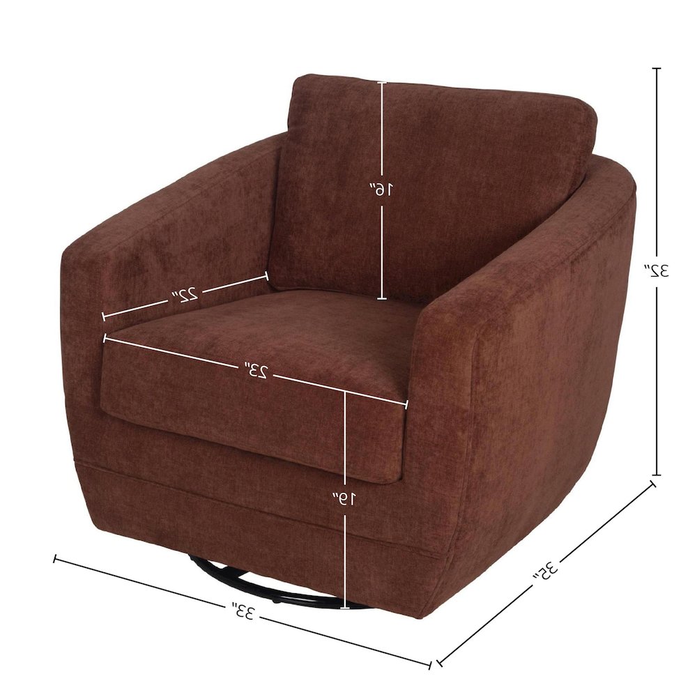 Baltimo Swivel Glider - Deep Rust