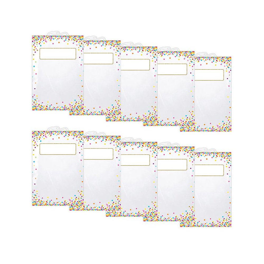 Hanging Confetti Pattern Storage/Book Bag, 11" x 16", 5 Per Pack, 2 Packs