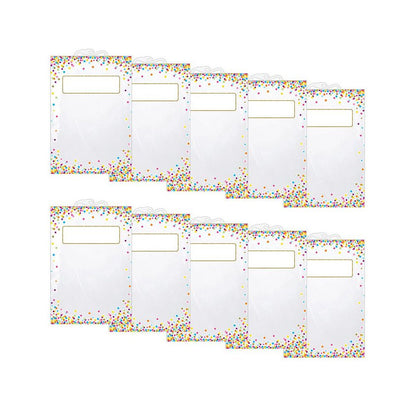 Hanging Confetti Pattern Storage/Book Bag, 11" x 16", 5 Per Pack, 2 Packs