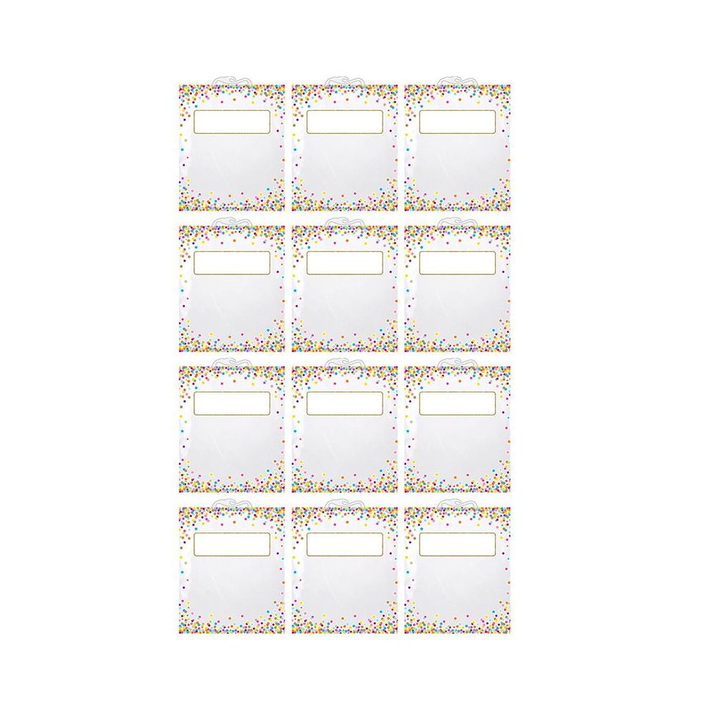 Hanging Confetti Pattern Storage/Book Bag, 10.5" x 12.5", Pack of 12
