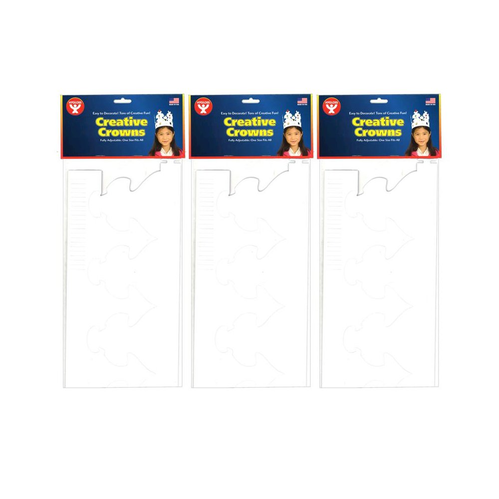 White Crowns, 24 Per Pack, 3 Packs
