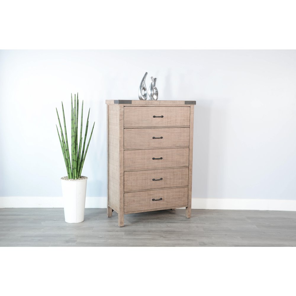 Sunny Designs Desert Rock Modern Mahogany Chest in Desert Rock/Light Brown