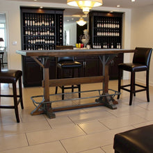 Brown Solid Wood Bar Table, High Top Counter Height Table for Dining Area