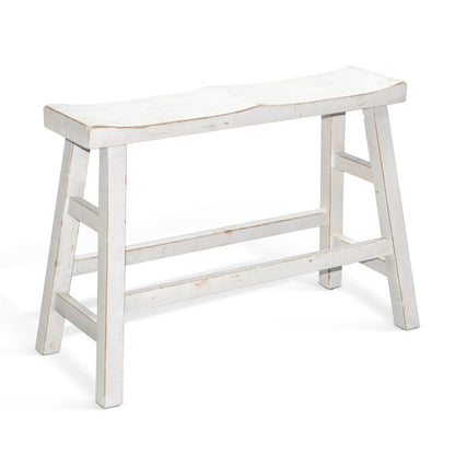 White Sand Counter Bench, Wood Seat