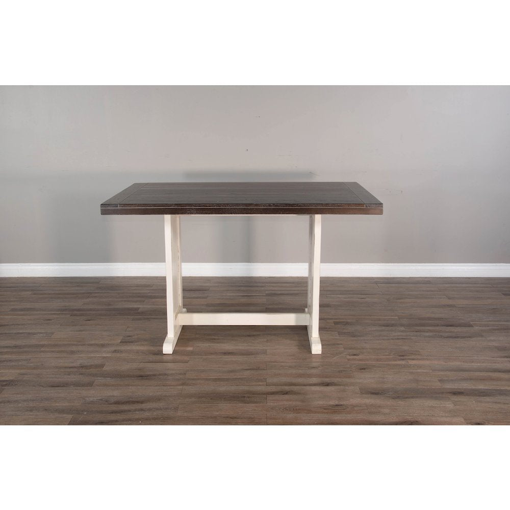 Rectangular Wood Counter Height Dining Table