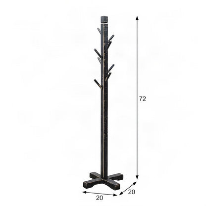 Starlight Canyon Home Freestanding Coat Rack with 8-Prong Hooks, Black Sand