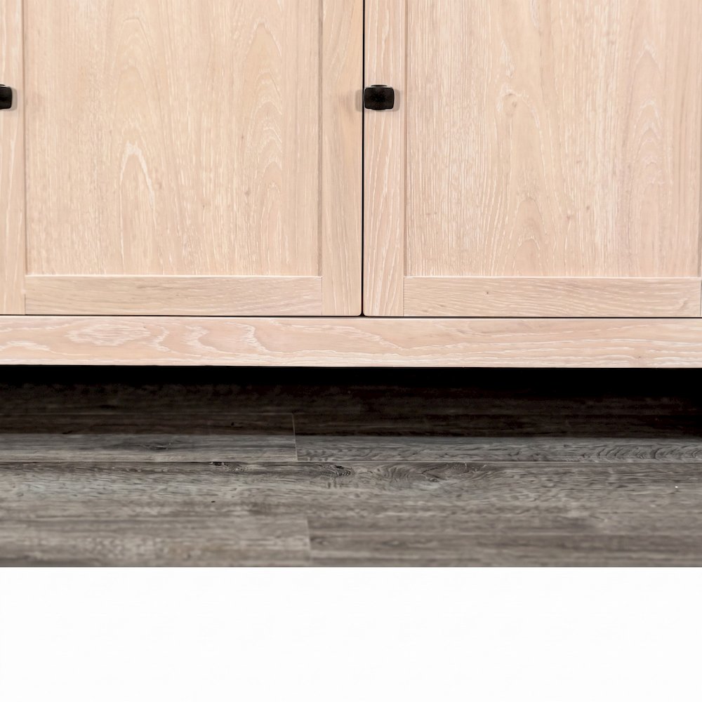 Starlight Canyon Home Bar Cabinet with Arched Solid Wood Hutch, Bergen Oak