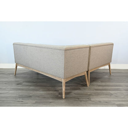 Mia Mid-Century Modern Tufted Upholstered Corner Dining Nook Set