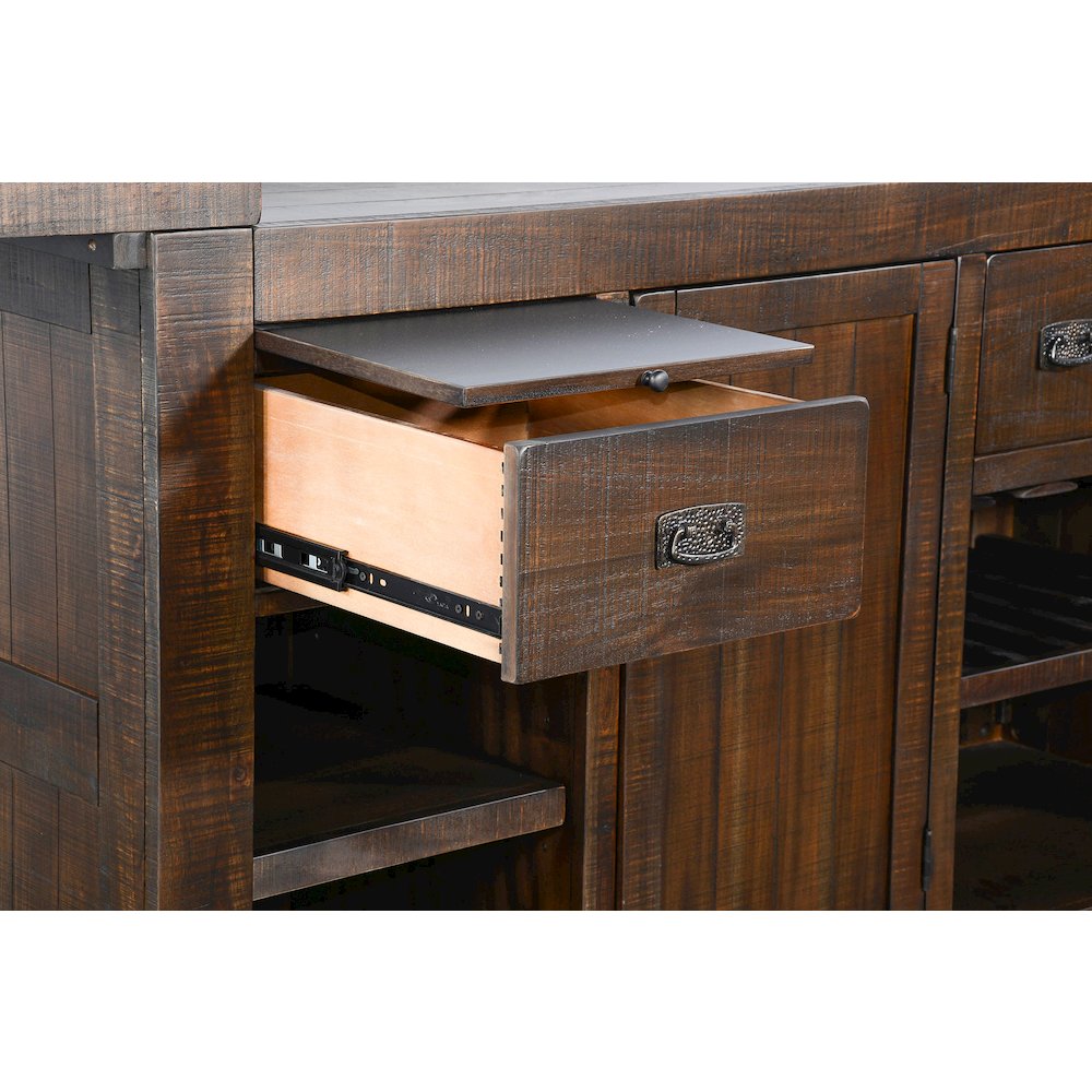 80" Traditional Wood Home Bar
