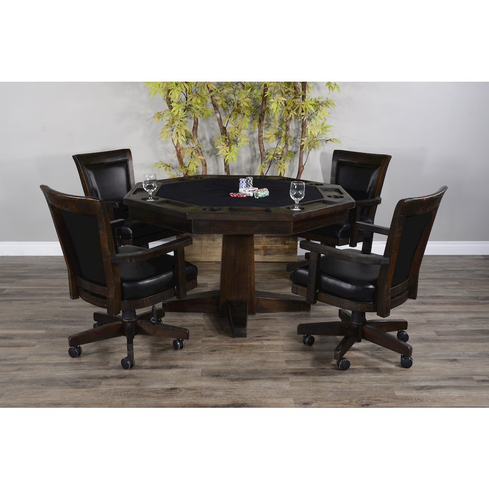 Reversible Game and Dining Poker Table