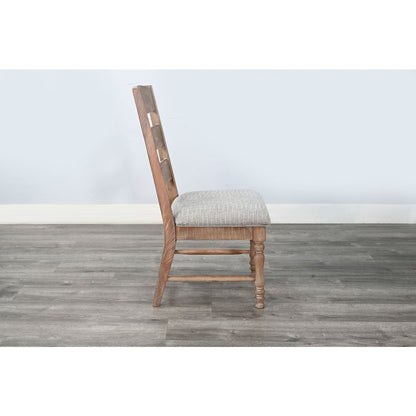 Sierra Rustic Ladder Back Dining Chair with Cushion Seat (Set of 2)