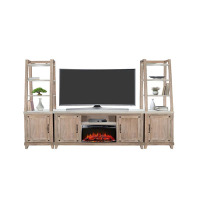 120" Media Wall with Electric Fireplace