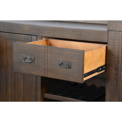 80" Traditional Wood Home Bar