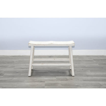 White Sand Counter Bench, Wood Seat