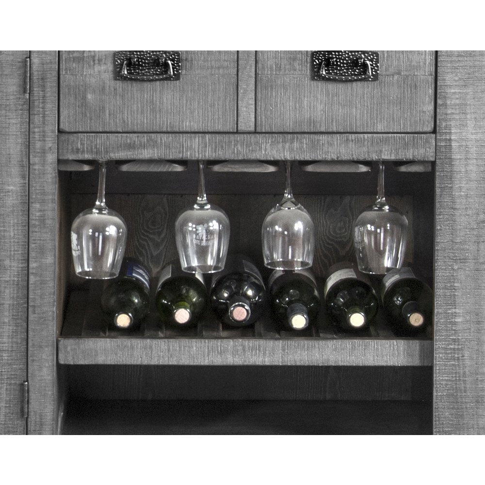80" Traditional Wood Home Bar