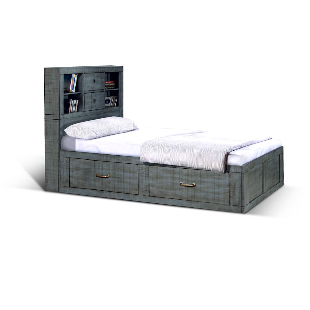 Twin Captains Bookcase Storage Bed