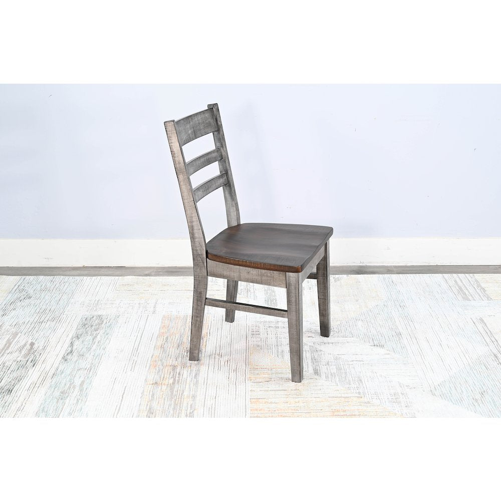 Ladderback Chair, Wood Seat (Set of 2)