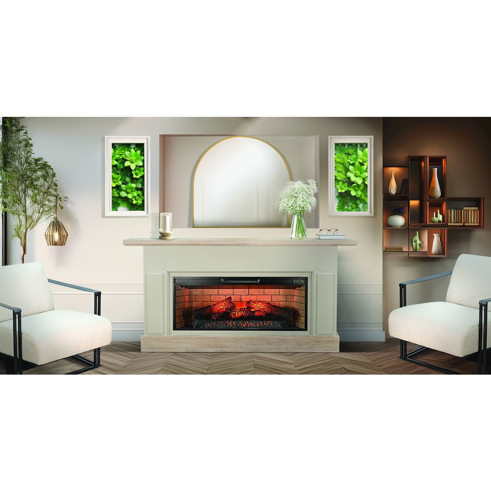 72" Media Console with Electric Fireplace